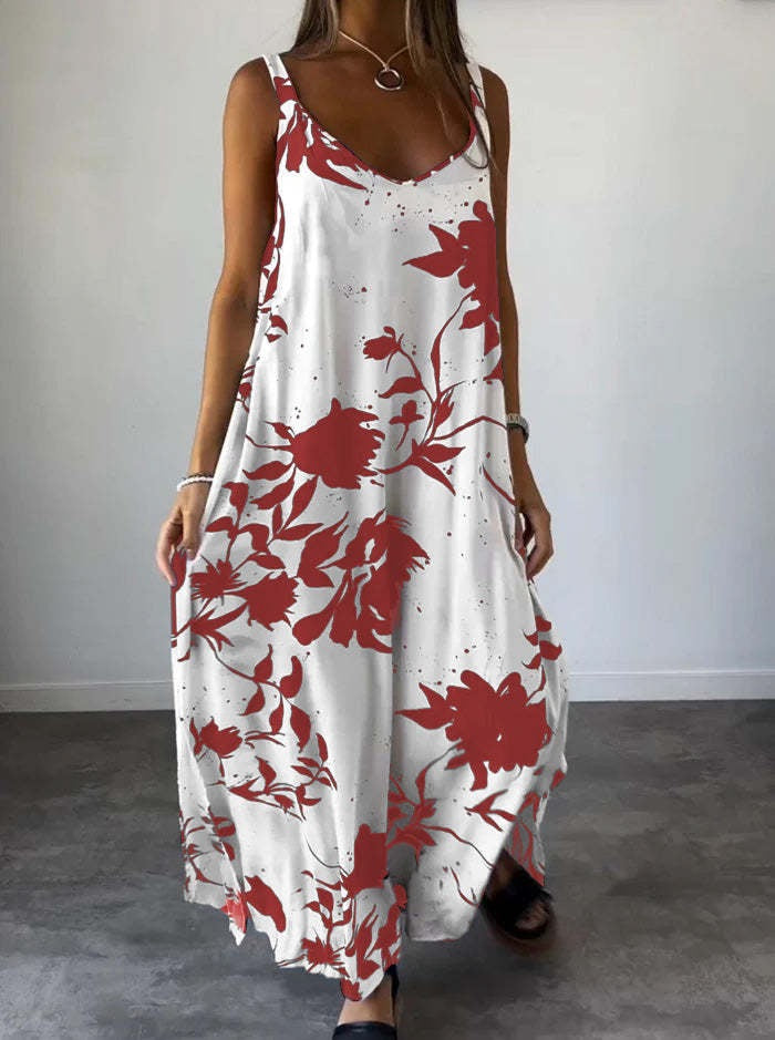 Cotton Floral Women's Sleeveless Dress