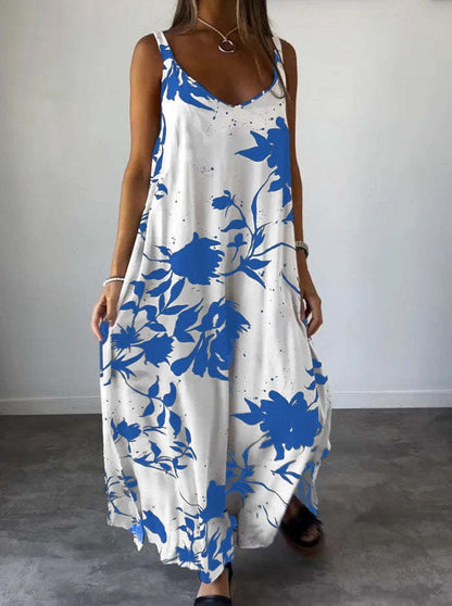 Cotton Floral Women's Sleeveless Dress