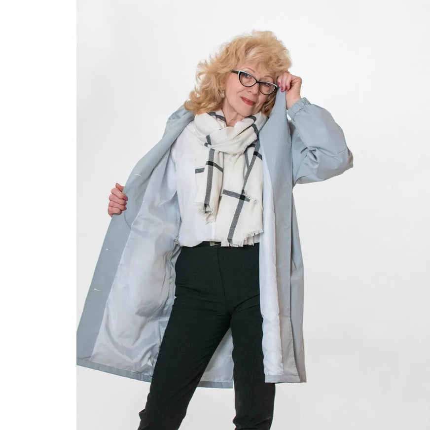 Water Resistant Oversized Hooded Windbreaker Rain Jacket