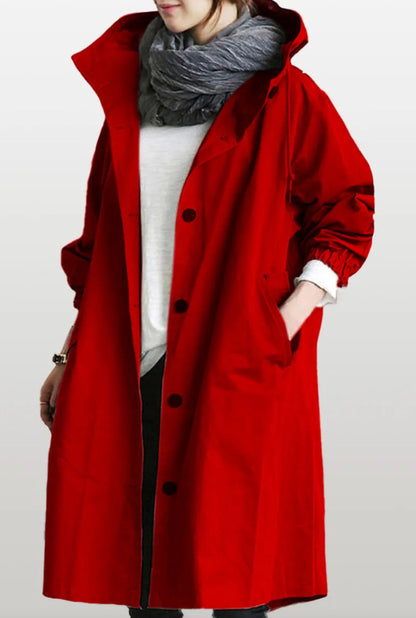 Water Resistant Oversized Hooded Windbreaker Rain Jacket